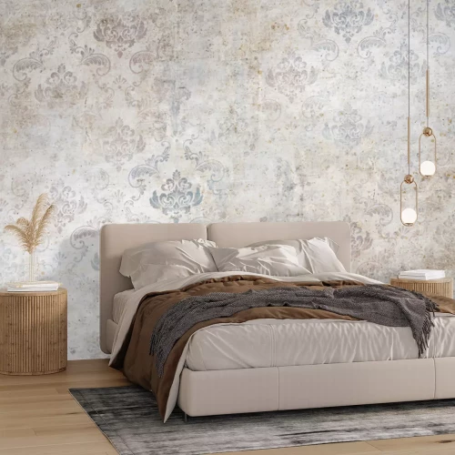 Fototapete Ornamente auf Betonhintergrund im Vintage-Stil