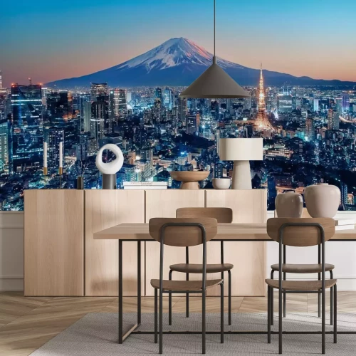 Fototapete Tokyo city at sunset