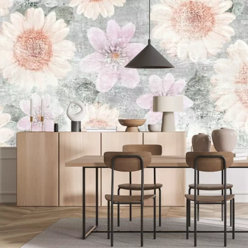 Sticker Flowers Vintage repeating background, artwork floral antique pattern