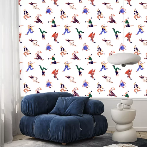 Tapete Konzept der glücklichen jungen Menschen