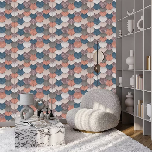 Tapete Geometrisches Muster, das eine Steintextur imitiert