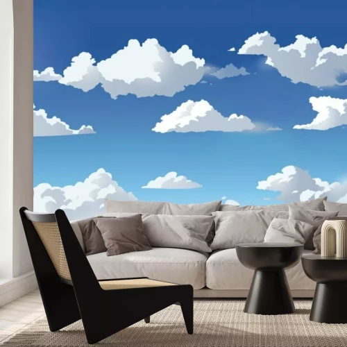 Sticker Azurblauer Himmel und Wolken