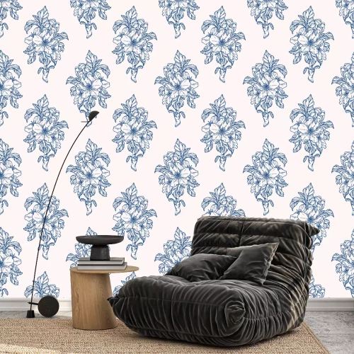 Tapete Apfelblütenmuster