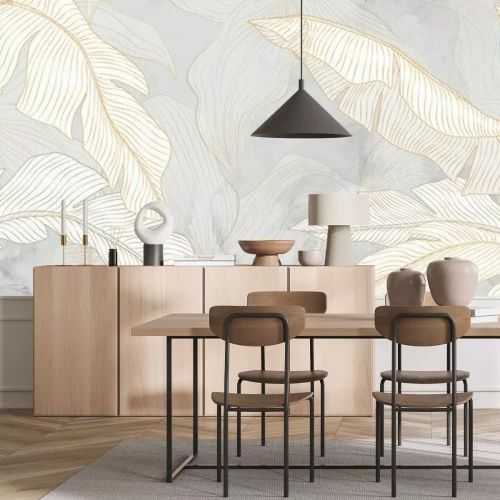 Sticker Laubmuster in Pastellfarben