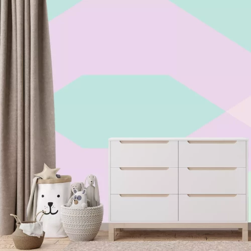 Fototapete Pastelltönen mit viel Grün