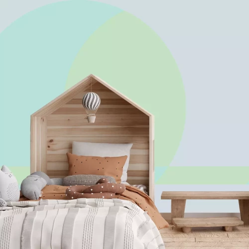 Fototapete Pastellgrün Kreis