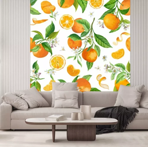 Fototapete Saftiges Orangenthema