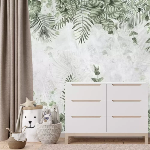 Fototapete Girlanden aus Dschungelpflanzen