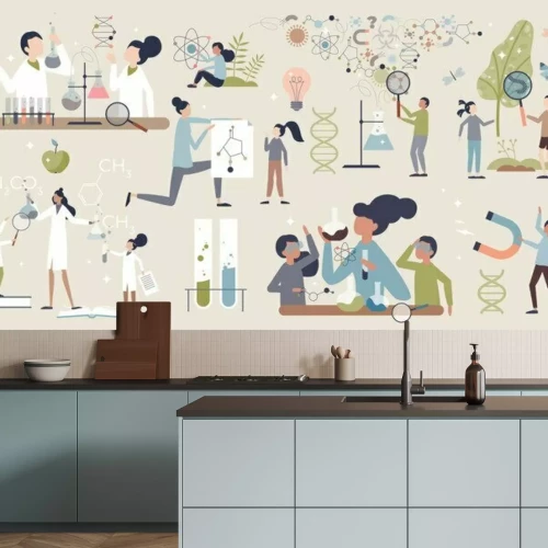 Fototapete Verschiedene wissenschaftliche Bereiche