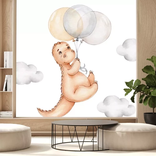 Sticker Dinosaurier mit Luftballons