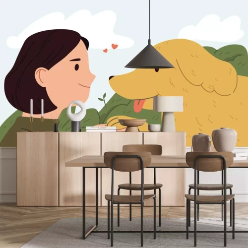 Sticker Konzept der Hundeliebe