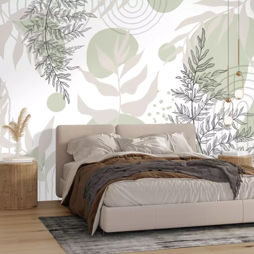 Fototapete Farngrün