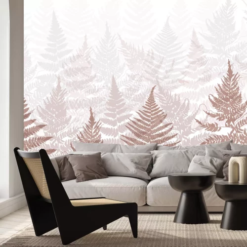 Fototapete Wald von Farnen in Braun