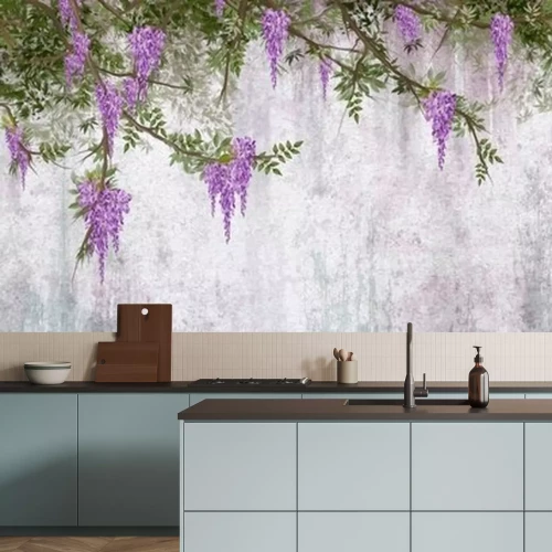 Sticker Hängende Glyzinienblüten