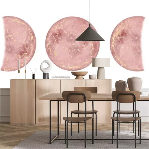 Sticker Mondphasen in Rosa