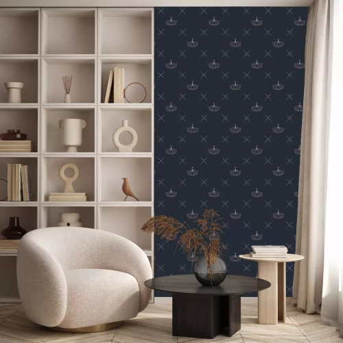 Tapete Stilvoller Glamour mit Krone und Brillanten