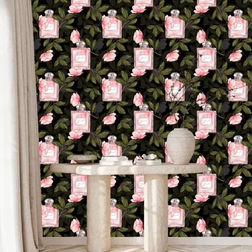 Tapete Grüne Parfümerie