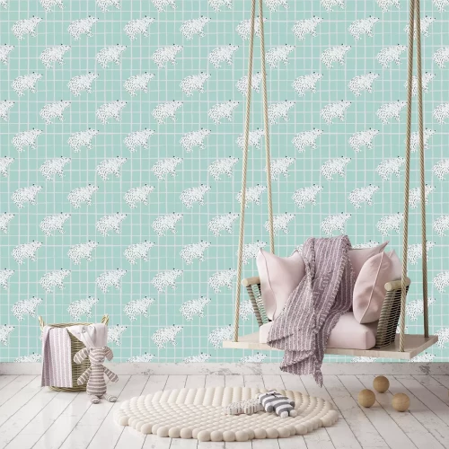 Tapete Märchenhafte weiße Teddybären