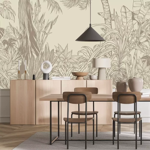 Fototapete Dschungel in Sepia