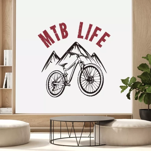 Sticker Radfahren in den Bergen