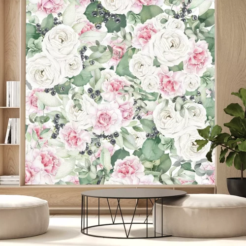 Sticker Unter weißen Rosen