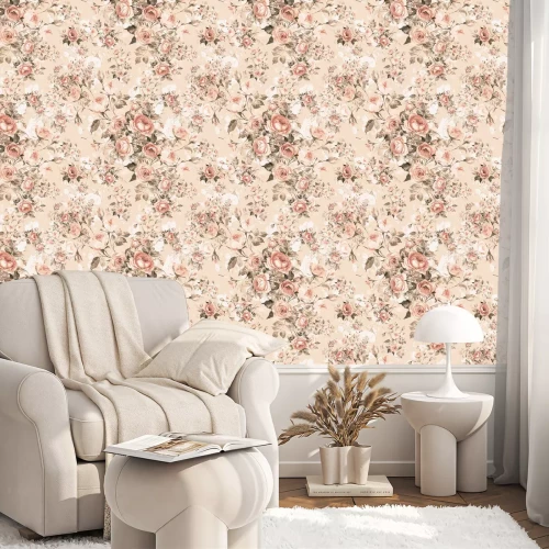 Tapete Lovely seamless floral pattern delicate roses