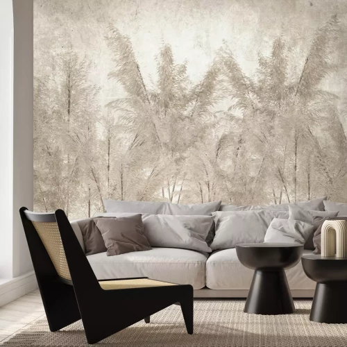 Fototapete Beige Pampasgräser