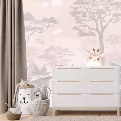 Fototapete Märchenhafte Tiere im tropischen Dschungel