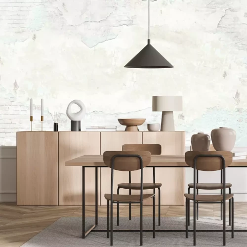 Fototapete Alte Ziegelmauer mit Rissen