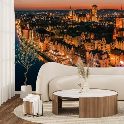 Fototapete Gdansk city at sunset