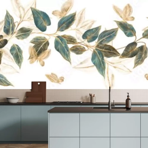 Sticker Zweig mit Kupferblättern