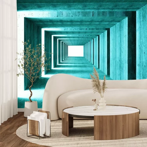 Fototapete Betontunnel erzeugt eine optische 3D-Täuschung