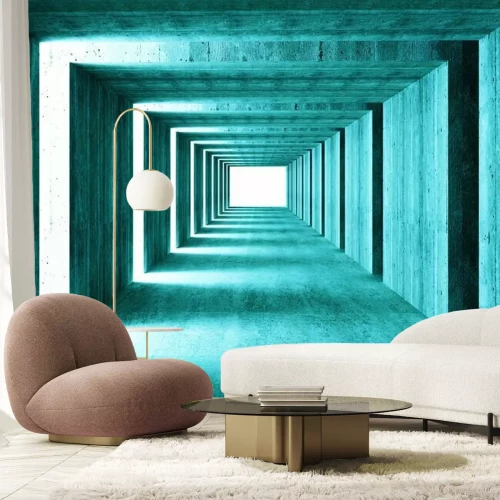 Fototapete Betontunnel erzeugt eine optische 3D-Täuschung