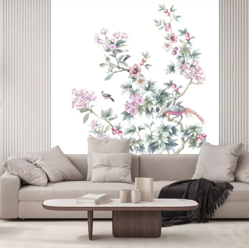 Sticker Pflanzenornament im Chinoiserie-Stil