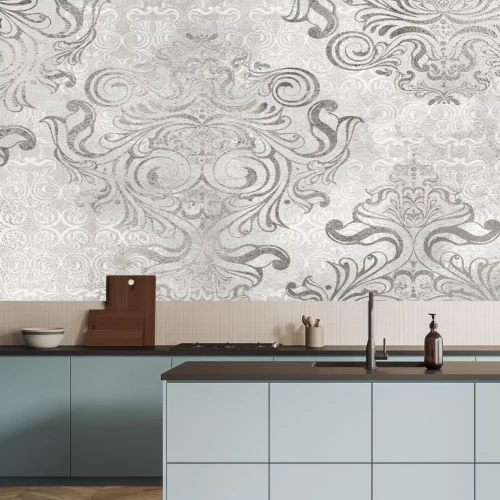 Fototapete Dekorative Ornamente Muster in Grautönen