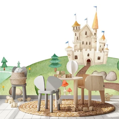 Sticker Königliches Schloss auf dem Hügel