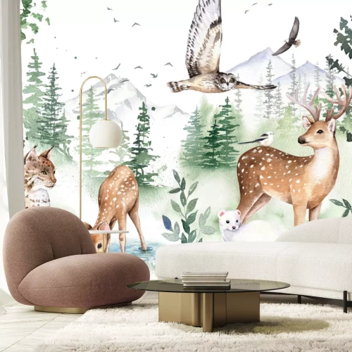 Sticker Ein Tag im grünen Wald