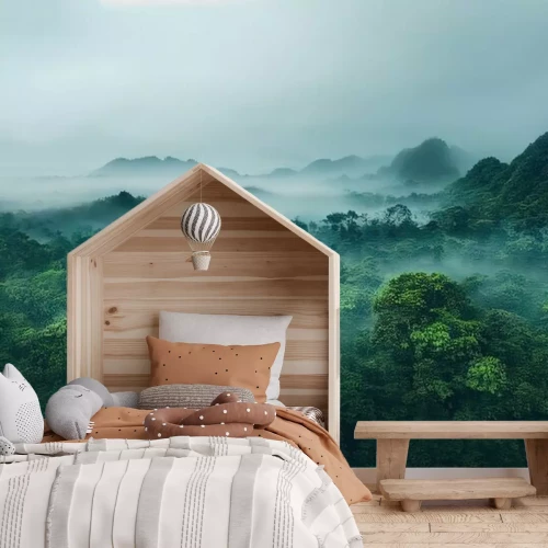 Fototapete Nebelmeer über einem tropischen Wald