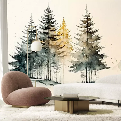 Sticker Bäume in der Ferne