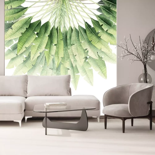 Sticker Grüner Fächer aus Palmblättern