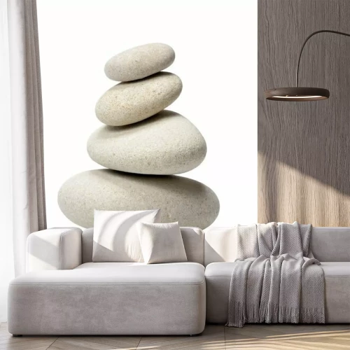 Sticker Steinhaufen isoliert auf weißem Hintergrund