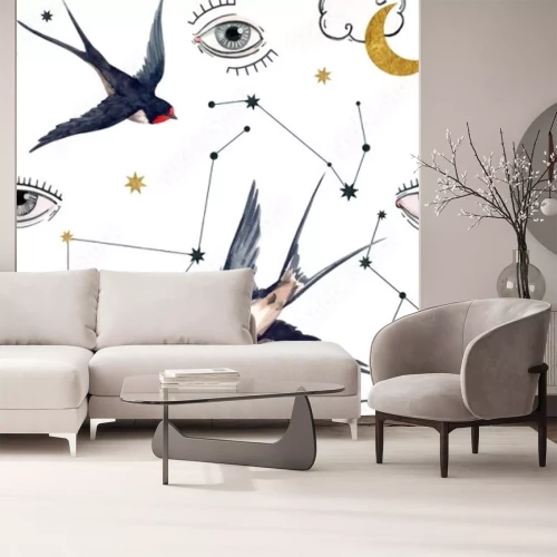 Sticker Schwalben zwischen den Sternen