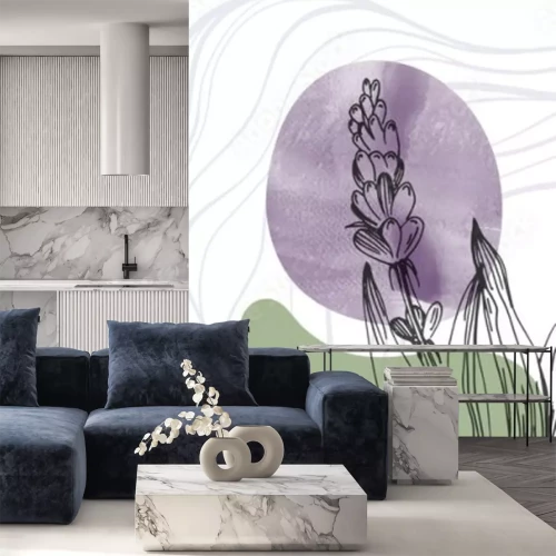 Sticker Lavendel-Abstraktion