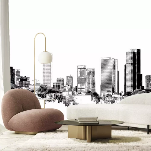 Sticker Umriss der städtischen Wolkenkratzer