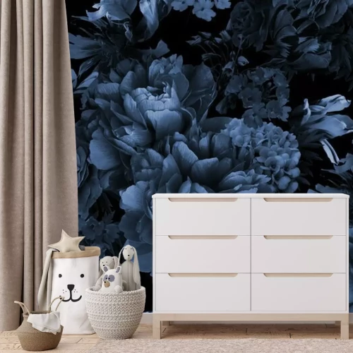 Fototapete Dunkelblauer Garten