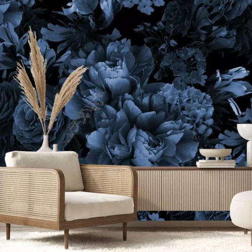 Fototapete Dunkelblauer Garten