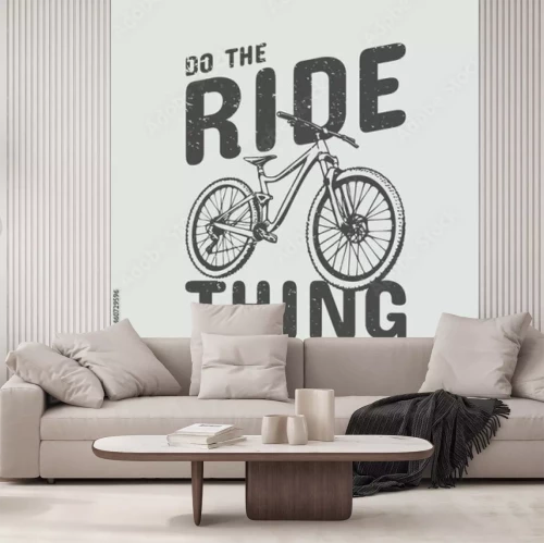 Sticker Grafiken mit einem Fahrrad und einem Zitat
