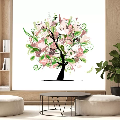 Sticker Floral Baum für Ihr design
