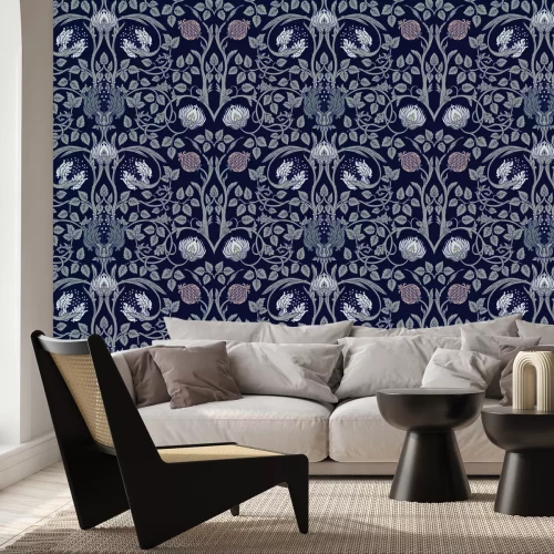 Fototapete Dunkle Blumen