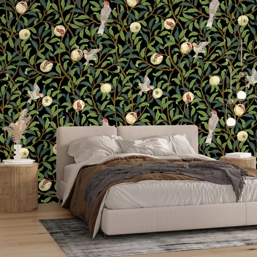 Fototapete Vögel in der Hecke